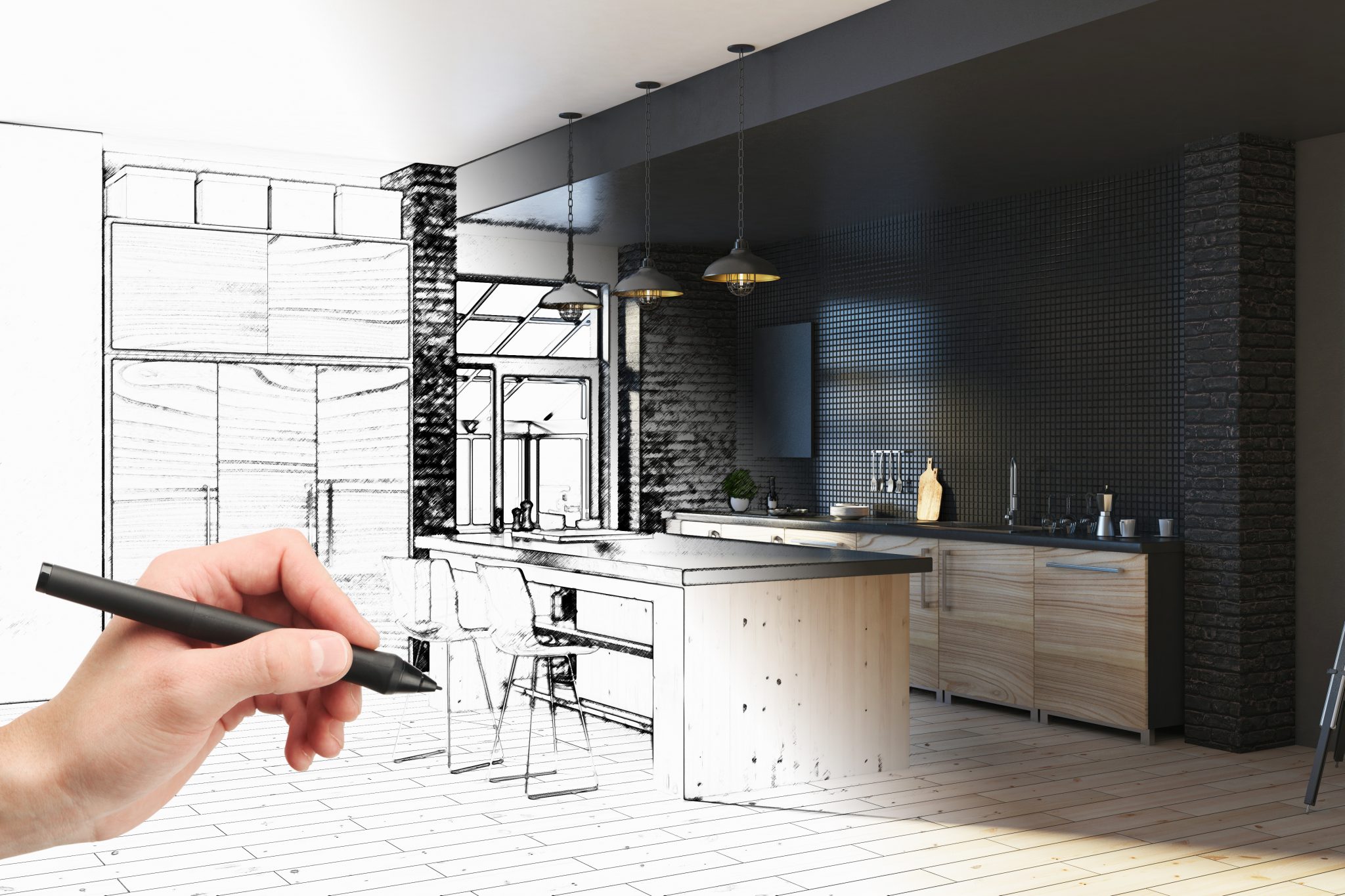 Дизайн Интерьера Кухни 3d