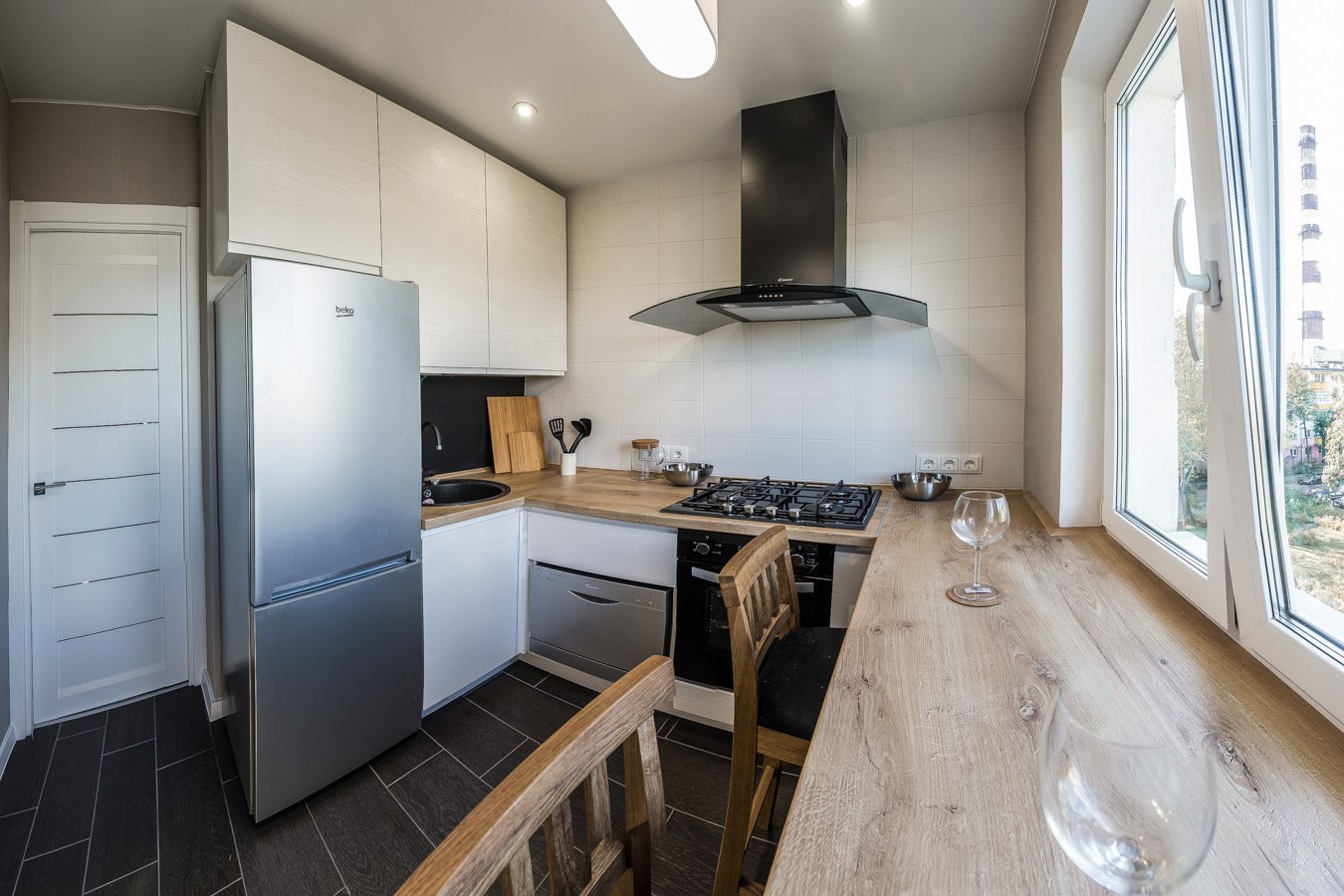 Кухня 6м2 Дизайн С Холодильником В Хрущевке