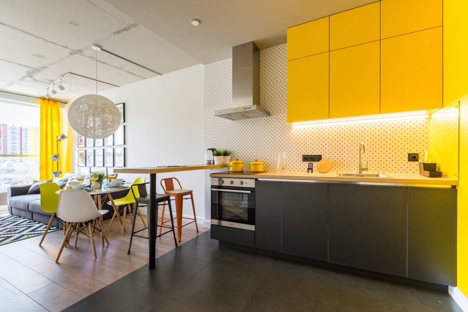 Желтая Кухня Дизайн Интерьера