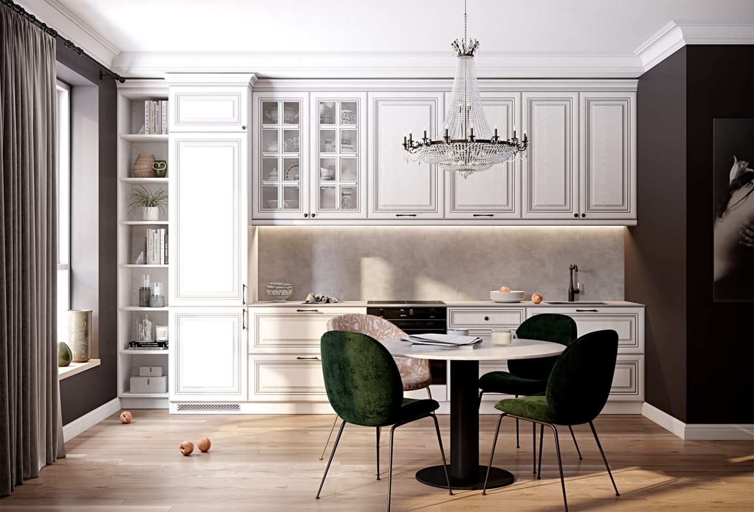 Кухня «Леванте» с закрытыми витринами - купить в Москве