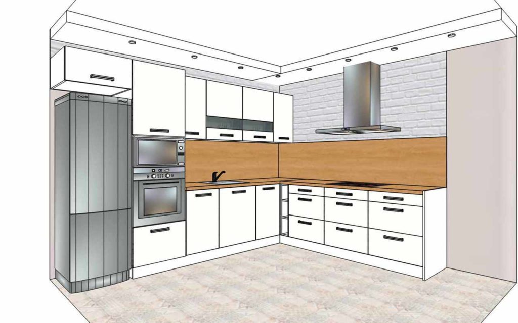 Дизайн индивидуальной кухни можно предварительно посмотреть на 3D-проекте